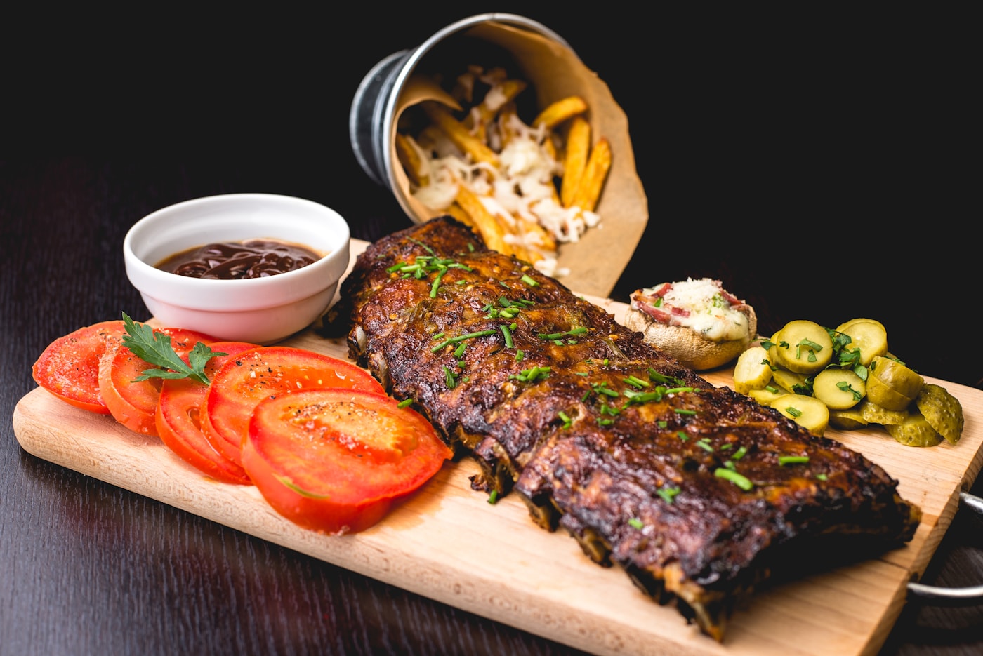 Grilled steak entrée